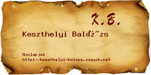 Keszthelyi Balázs névjegykártya